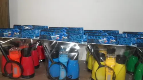 Kit Binoculo + Lanterna + Lupa Personalizado Tema Sonic