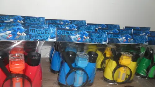 Kit Binoculo + Lanterna + Lupa Personalizado Tema Sonic