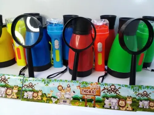Kit Binoculo + Lanterna + Lupa Tema Safari Baby