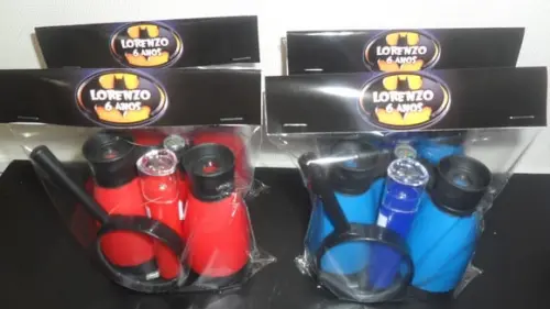 Kit Binoculo + Lanterna Colorida + Lupa Tema Batman