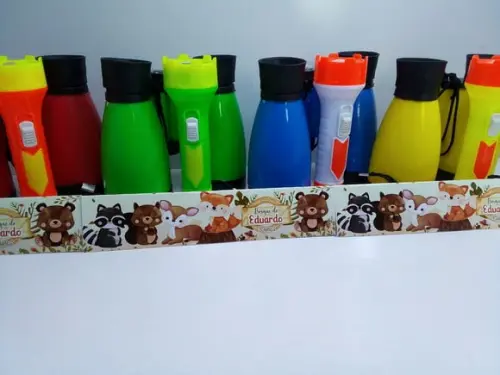 Kit Binoculo + Lanterna Tema Bosque