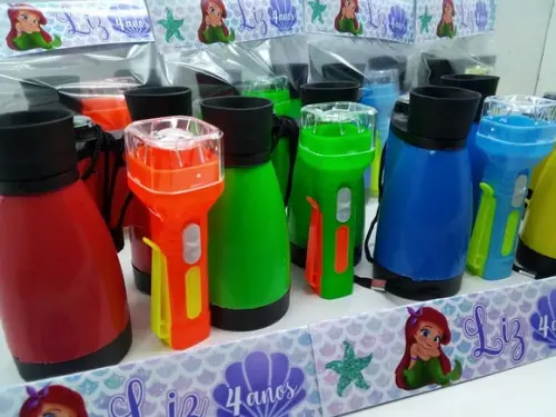 Kit Binoculo + Lanterna Tema Pequena Sereia
