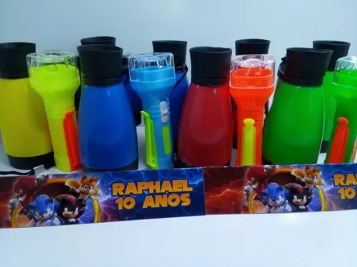 Kit Binoculo + Lanterna Tema Sonic