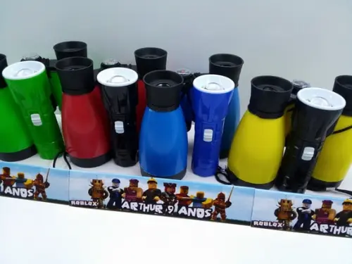 Kit Binoculo + Lanterna Tema Roblox