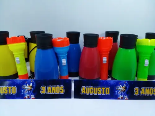 Kit Binoculo + Lanterna Tema Sonic