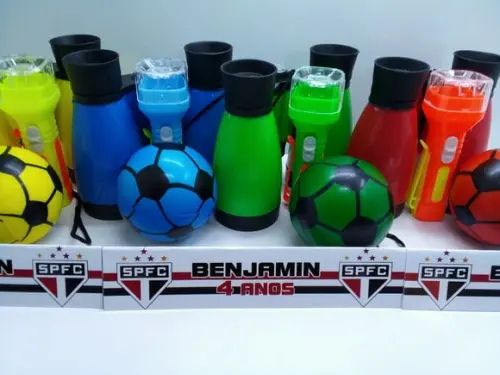 Kit Binoculo + Mini Bola + Lanternas Tema São Paulo