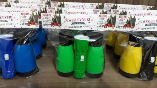 Kit Binoculo e Lanterna Personalizado Tema Acampamento