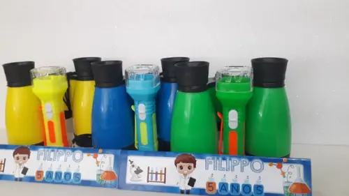 Kit Binoculo e Lanterna Personalizado Tema Cientista