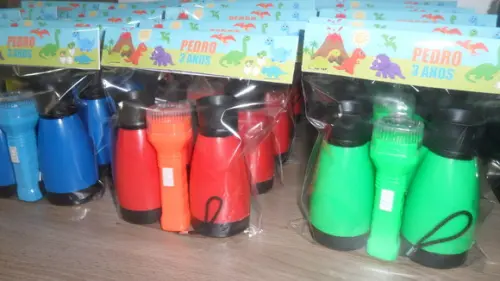Kit Binoculo e Lanterna Personalizado Tema Dinossauro