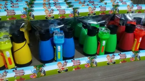 Kit Binoculo e Lanterna Personalizado Tema Minnie Safari