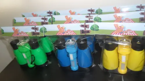 Kit Binoculo e Lanterna Personalizado Tema Picnic