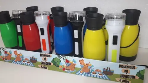 Kit Binoculo e Lanterna Personalizado Tema Piquenique