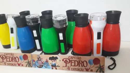 Kit Binoculo e Lanterna Personalizado Tema Pirata