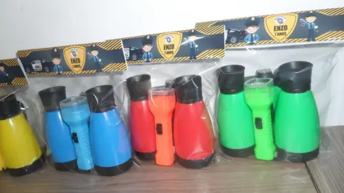 Kit Binoculo e Lanterna Personalizado Tema Policia