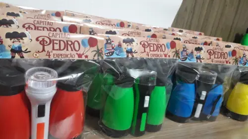 Kit Binoculo e Lanterna Personalizado Tema Pirata