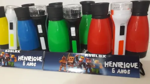 Kit Binoculo e Lanterna Personalizado Tema Roblox