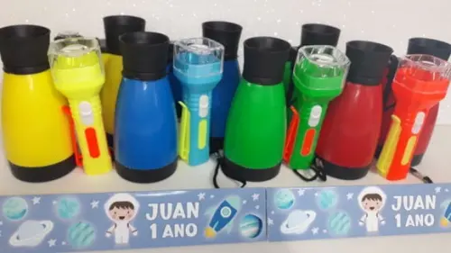 Kit Binoculo e Lanterna Tema Astronauta
