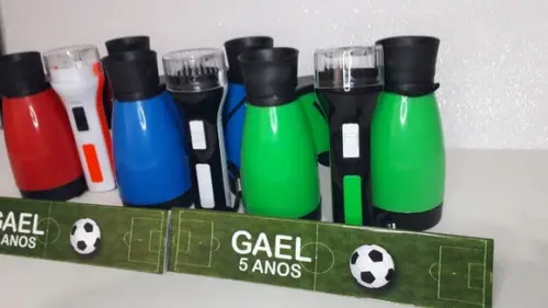 Kit Binoculo e Lanterna Tema Futebol