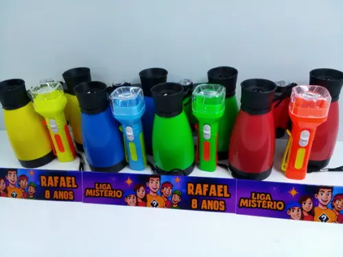 Kit Binoculo e Lanterna Tema Liga Misterio