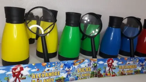 Kit Binoculo e Lupa Personalizado Sonic