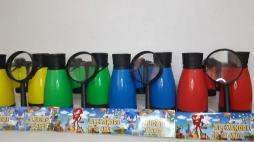 Kit Binoculo e Lupa Personalizado Sonic