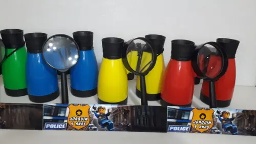 Kit Binoculo e Lupa Personalizado Policia