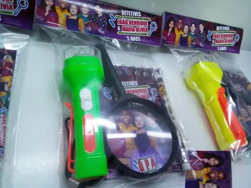 Kit Bloquinho + Mini Lápis + Lanterna + Lupa Dpa