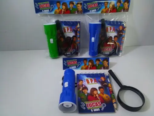 Kit Bloquinho + Mini Lápis + Lanterna + Tema Dpa