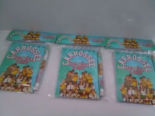 Kit Bloquinho + Mini Lápis Tema Carrossel
