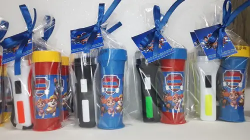 Kit Bolha de Sabão+ Lanterna Patrulha Canina