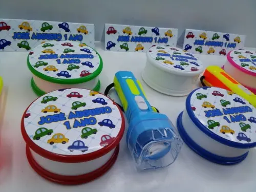 Kit Copo Retrátil + Lanterna Carrinhos