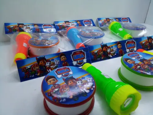 Kit Copo Retrátil + Lanterna Patrulha Canina
