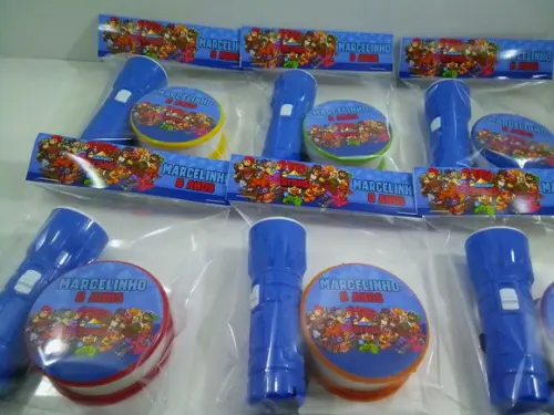 Kit Copo Retrátil + Lanterna Personalizado Brawl Stars