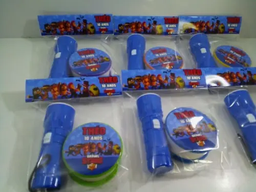 Kit Copo Retrátil + Lanterna Personalizado Brawl Stars