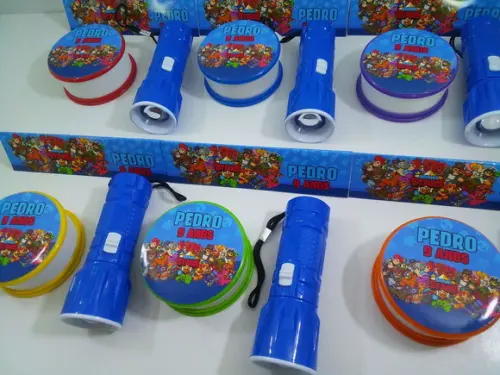 Kit Copo Retrátil + Lanterna Personalizado Brawl Stars