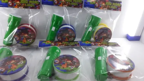 Kit Copo Retrátil + Lanterna Personalizado Minecraft