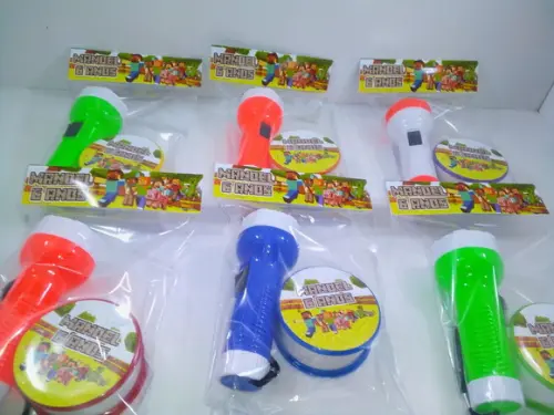 Kit Copo Retrátil + Lanterna Personalizado Minecraft
