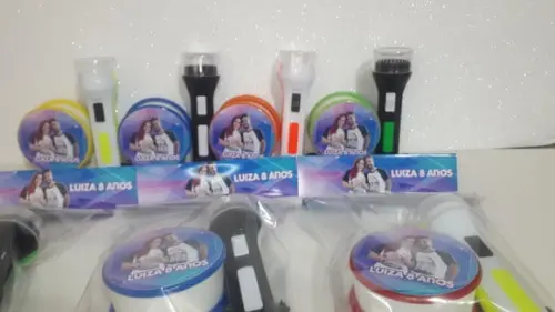 Kit Copo Retrátil + Lanterna Personalizado Youtubers