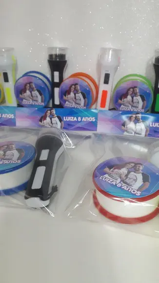 Kit Copo Retrátil + Lanterna Personalizado Youtubers