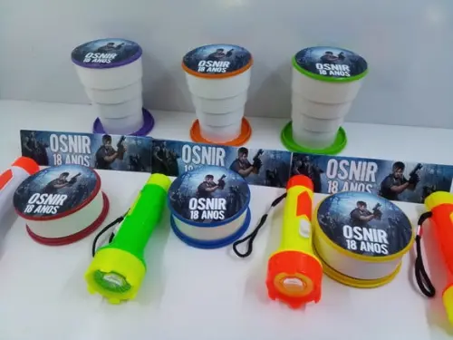 Kit Copo Retrátil + Lanterna Residente Evil