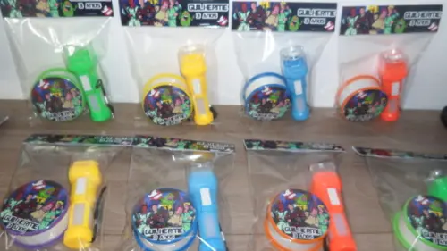 Kit Copo Retrátil + Lanterna Tema Caça Fantasmas