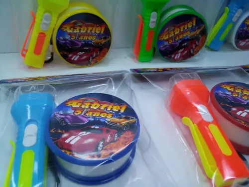 Kit Copo Retrátil + Lanterna Tema Hot Wheels