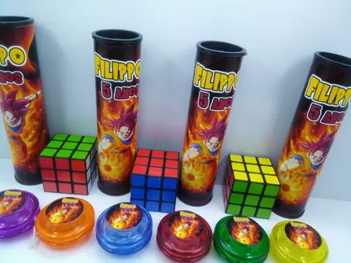 Kit Cubo Mágico + Pega Varetas + Ioiô Tema Dragon Ball