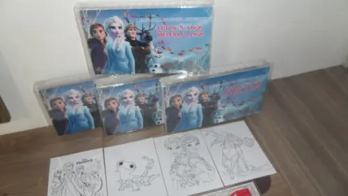 Kit de Pintura Estojo 46 Peças com Desenhos Tema Frozen 2