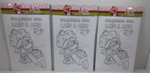 Kit de Desenhos para Colorir Tema Moranguinho Antiga