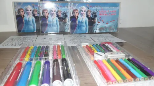 Kit de Pintura Estojo 46 Peças com Desenhos Tema Frozen 2