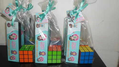 Kit Domino + Cubo Mágico Faço no Tema Festa na Piscina