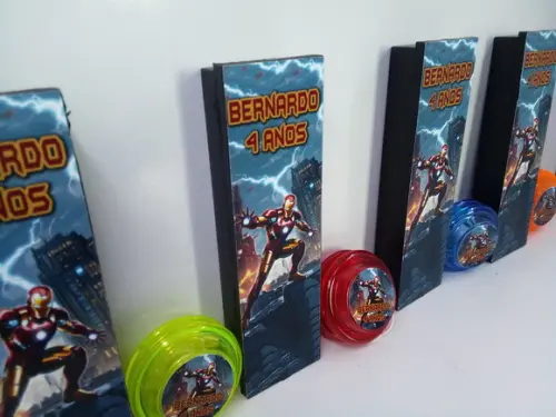 Kit Domino + Ioio Personalizado Homem de Ferro