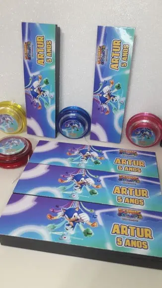 Kit Domino + Ioio Personalizado Sonic