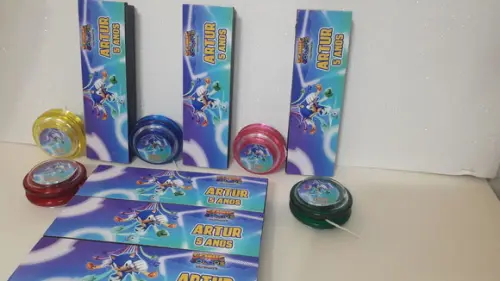 Kit Domino + Ioio Personalizado Sonic